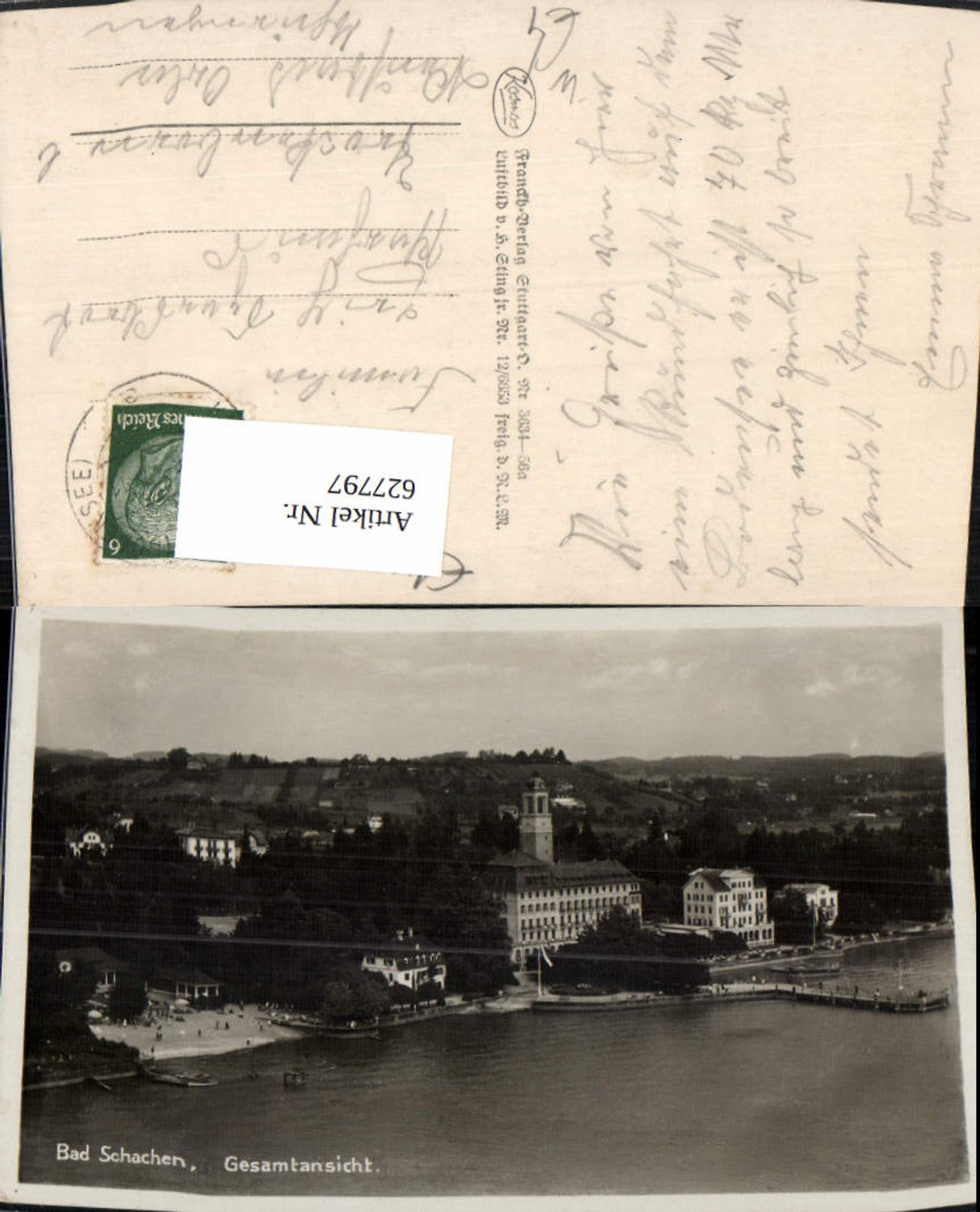 627797, Photo Ak Bad Schachen general view Lindau on Lake Constance