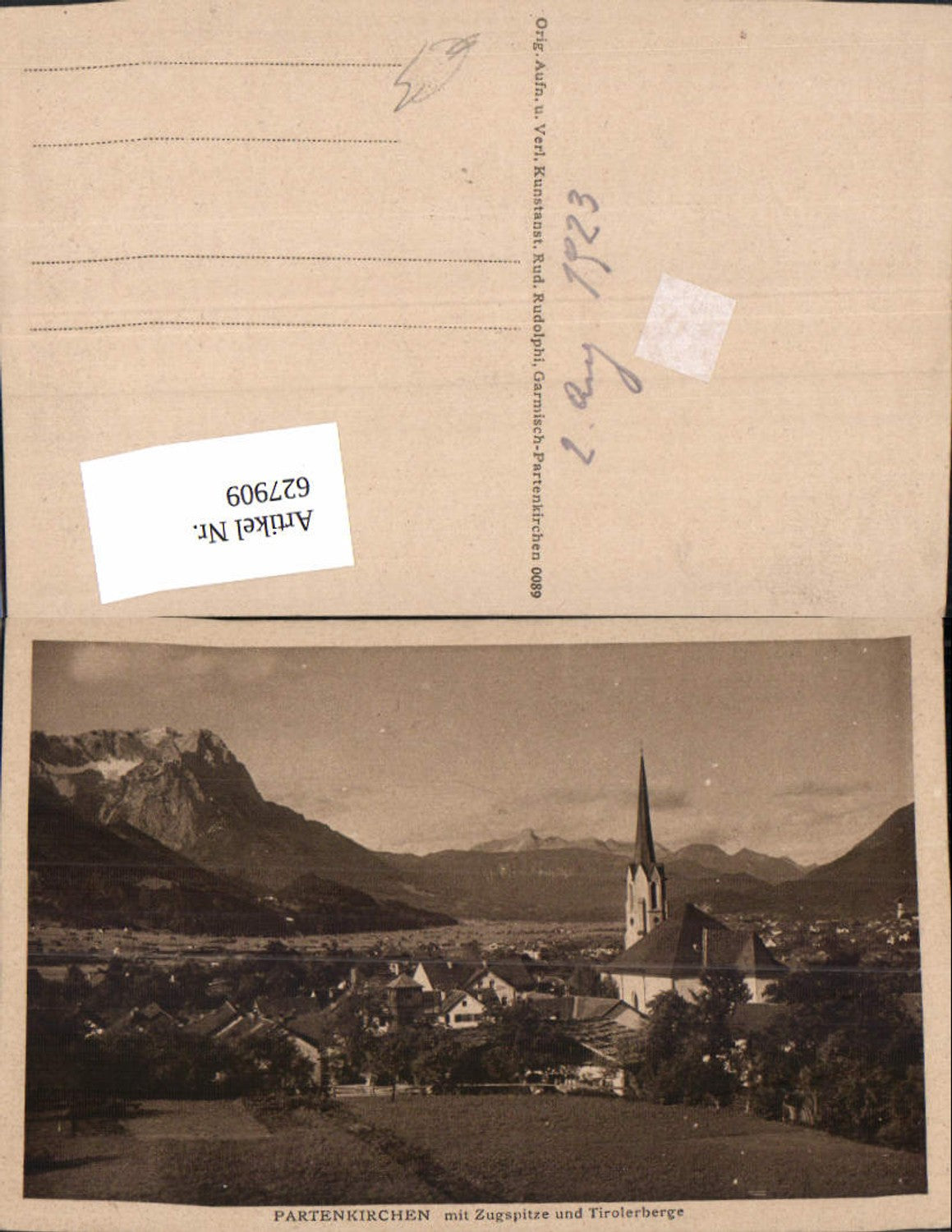 627909,Partenkirchen m. Zugspitze u. Tirolerberge Garmisch-Partenkirchen