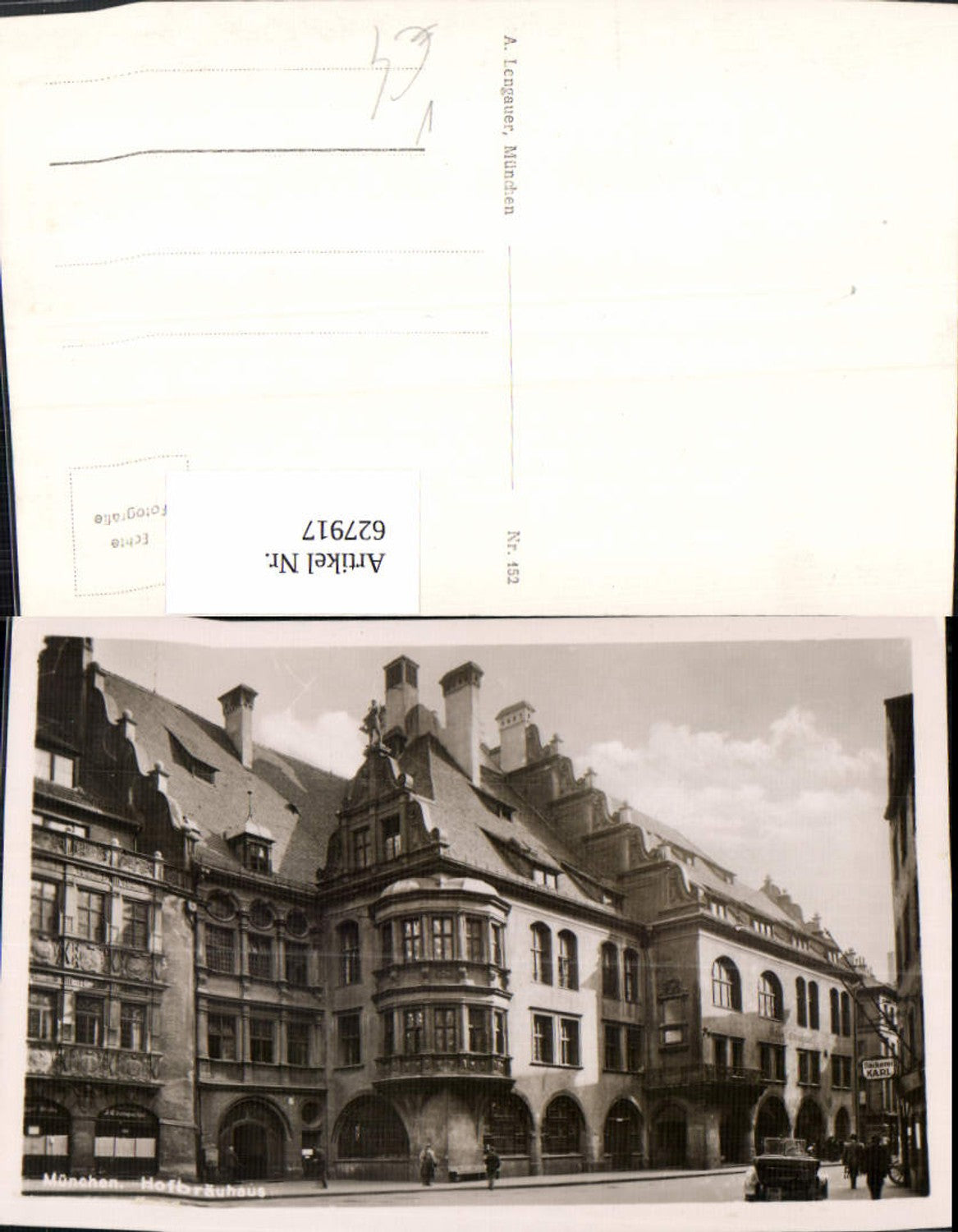 627917,Foto Ak München Hofbräuhaus Bier pub A. Lengauer 152