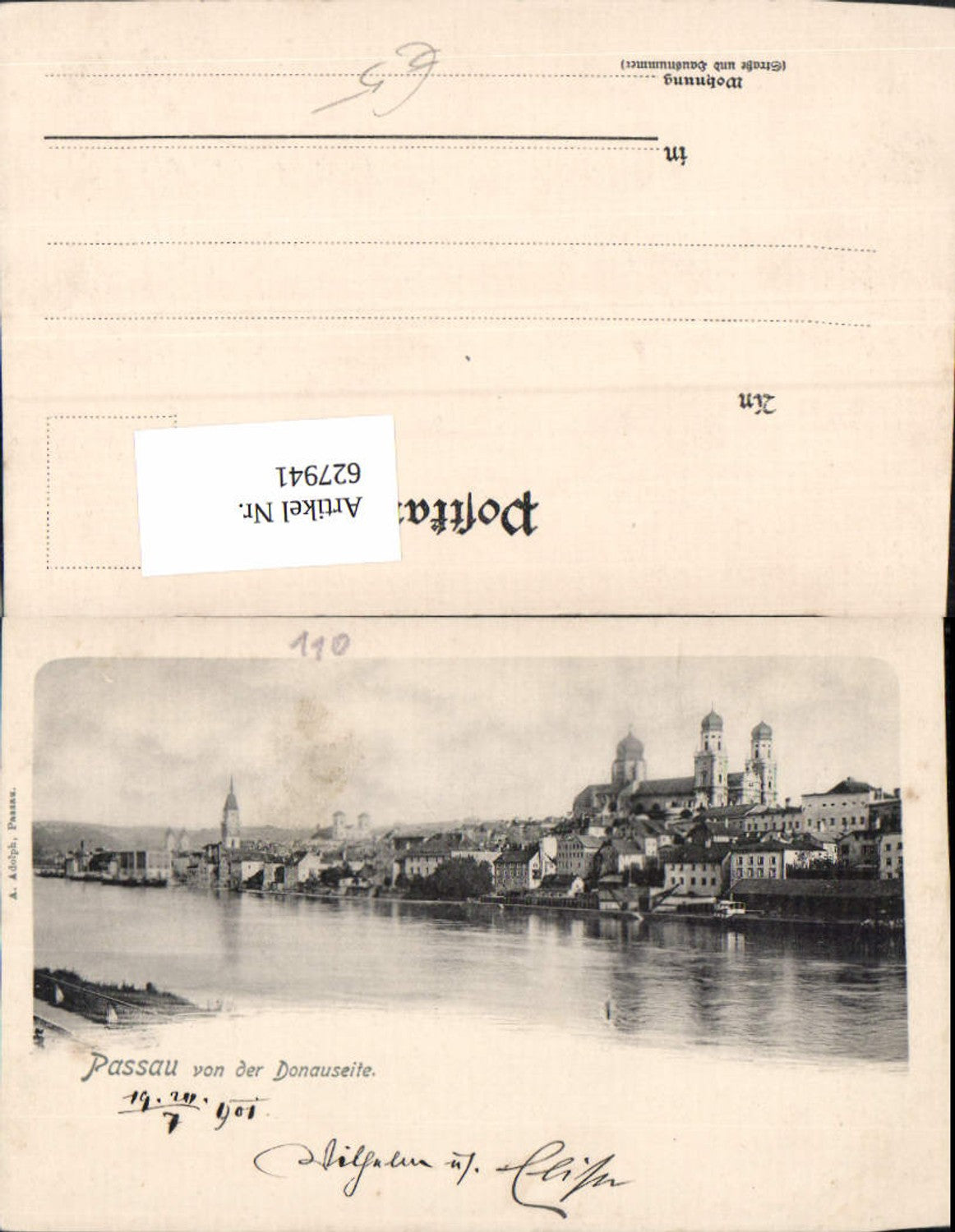 627941,Passau v. d. Donauseite 1901