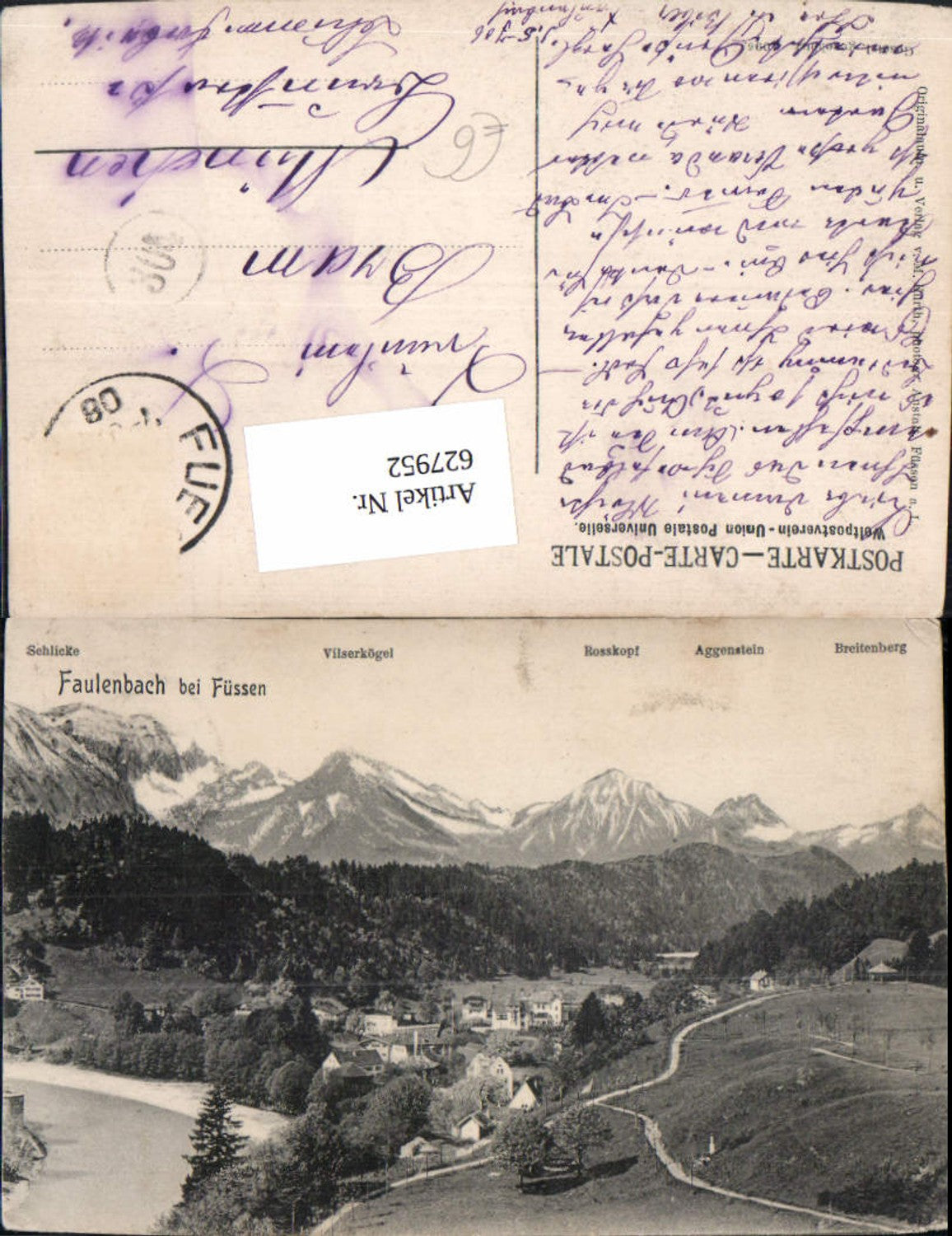 627952,Faulenbach b. Füssen Gipfelkarte