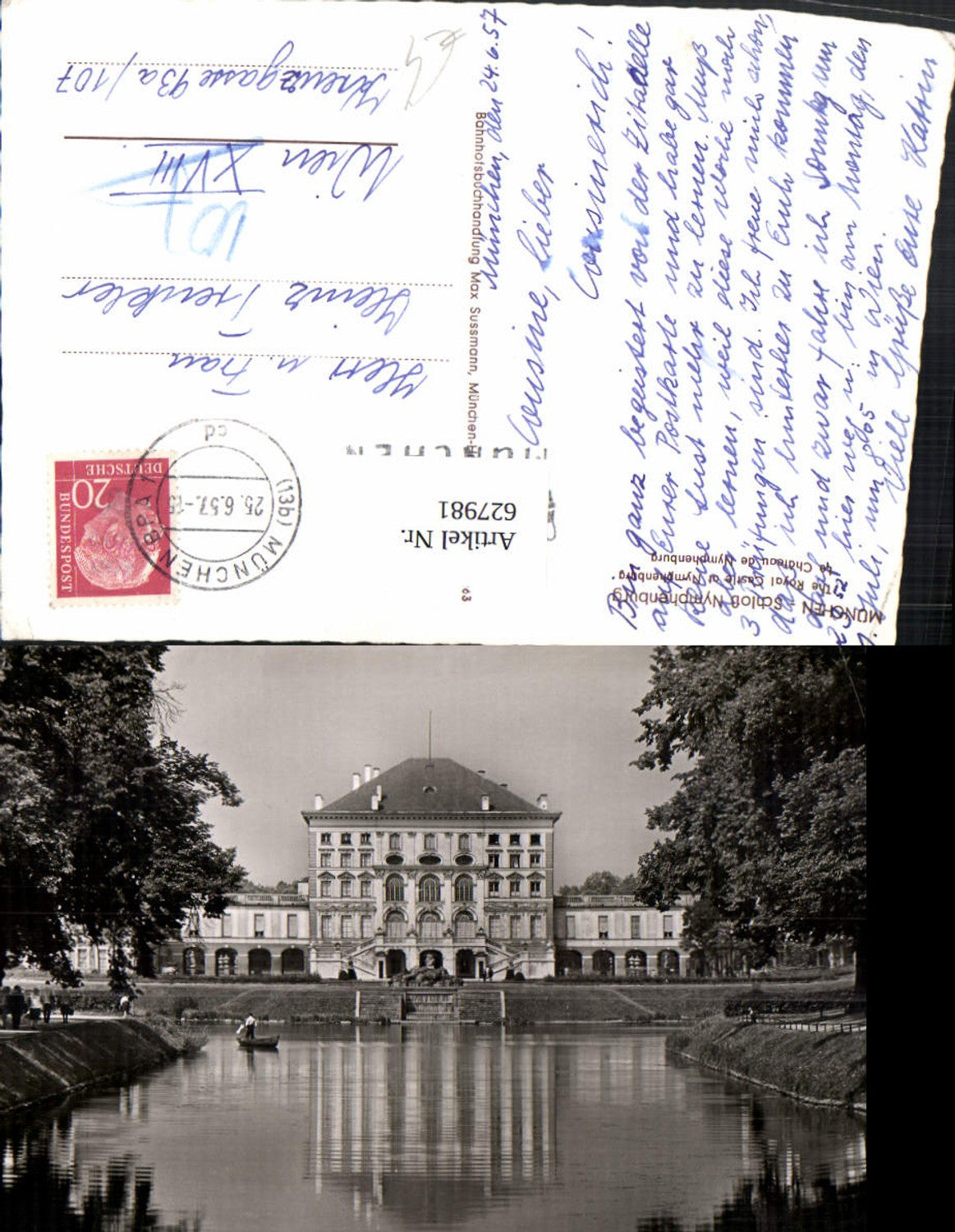 627981, Munich Nymphenburg Palace View Park Boat