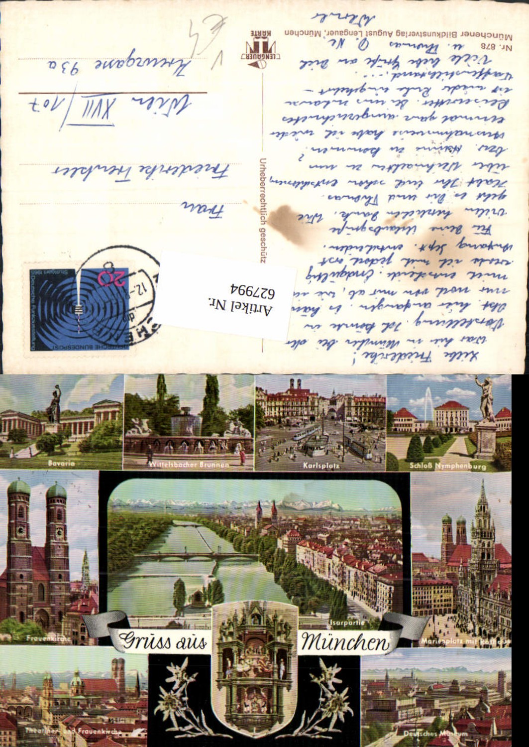 627994,Mehrbild Ak München Bavaria Karlsplatz Deutsches Museum pub A. Lengauer 878