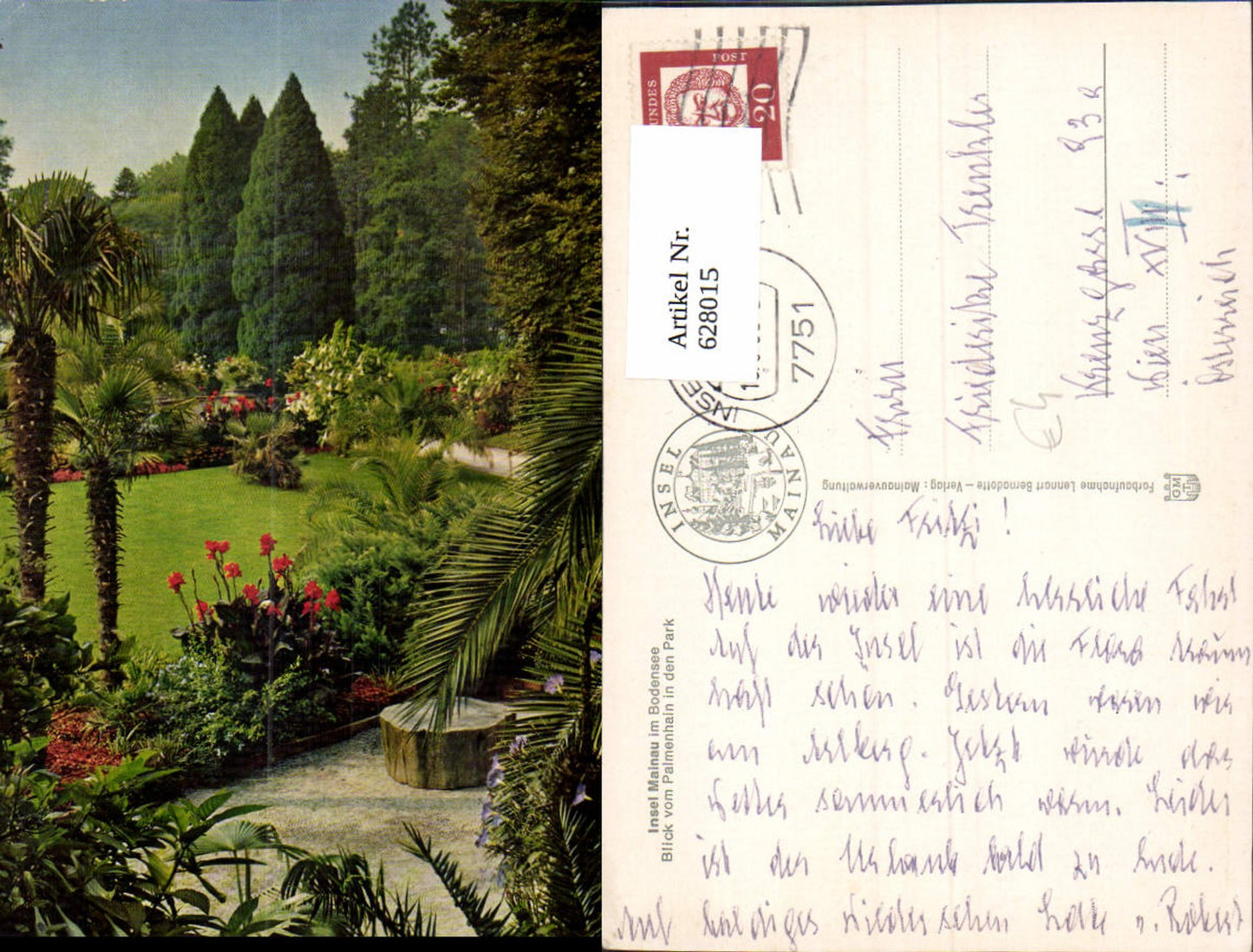 628015,Insel Mainau i. Bodensee Blick v. Palmenhain i. d. Park Litzelstetten Konstanz