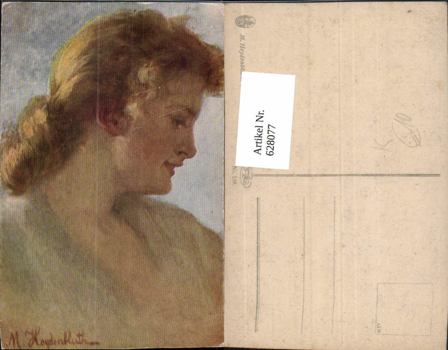 628077,Künstler Ak M. Heydenbluth Eva Frau Portrait