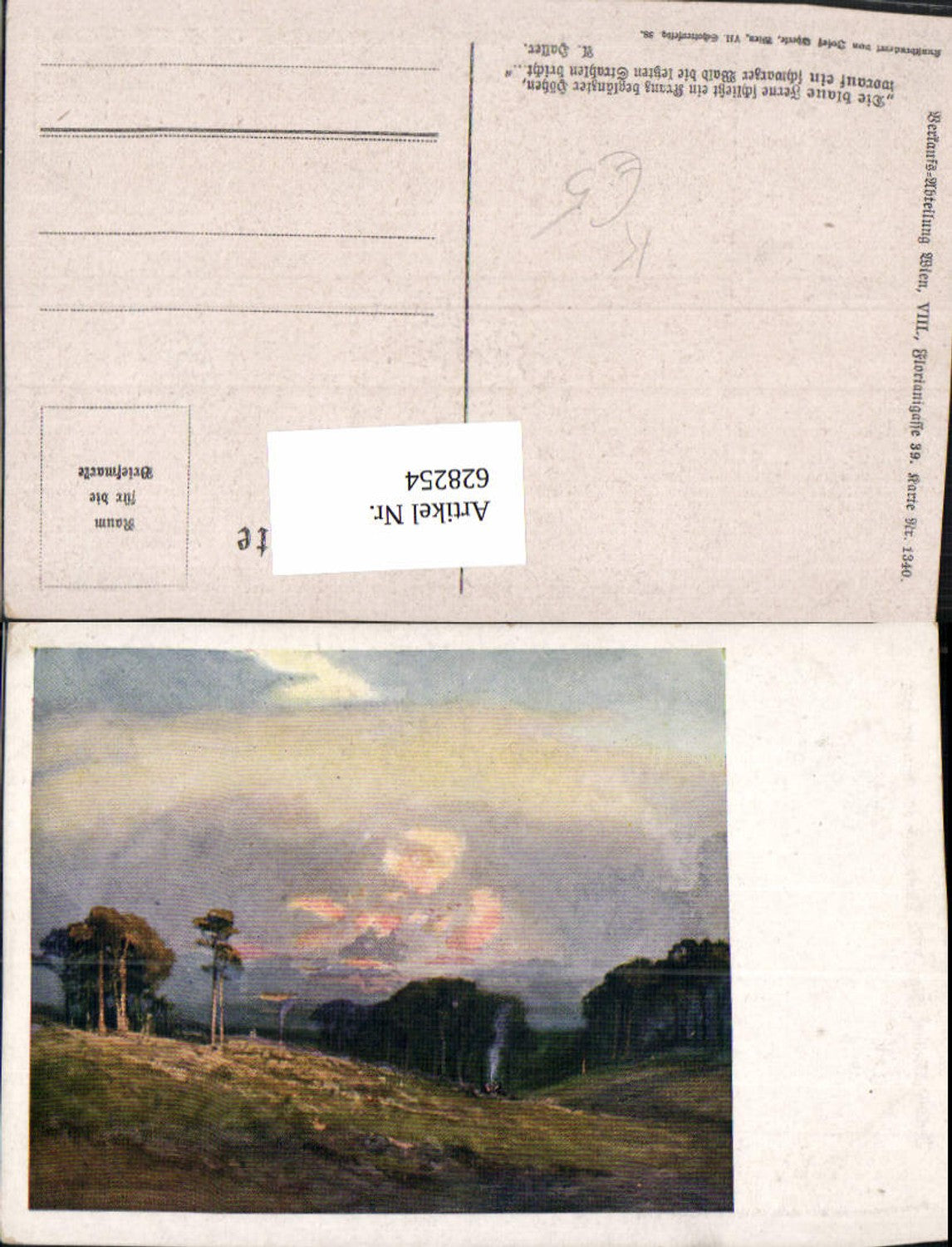 628254,Künstler Ak Haller Lagerfeuer Landschaft Stimmungsbild