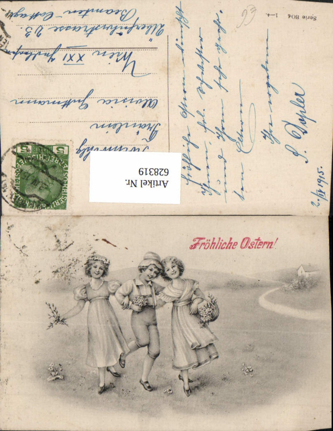 628319,Ostern Kinder spazieren über Wiese Blumen