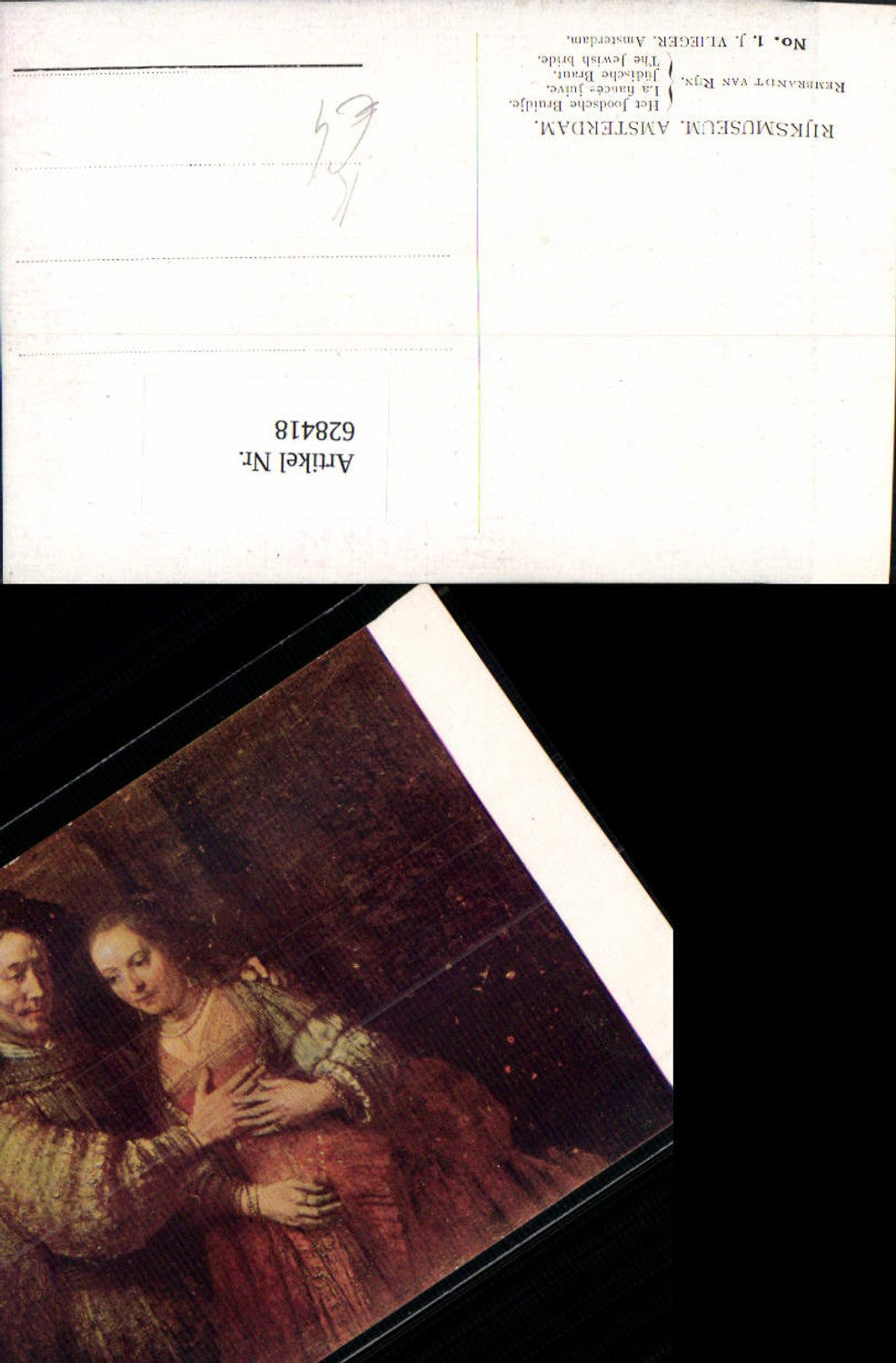628418,Künstler Ak Rembrandt van Rijn Het Joodsche Bruidje Jüdische Braut