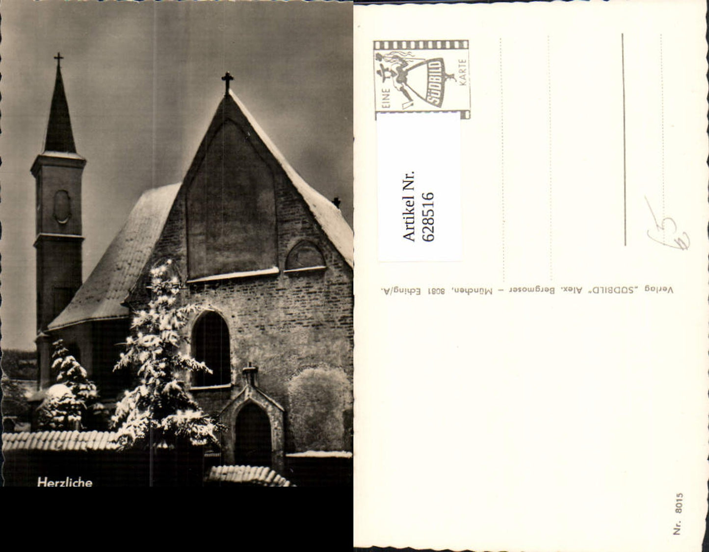 628516,Foto Ak Landsberg a. Lech Kirche Winter Weihnachten Neujahr