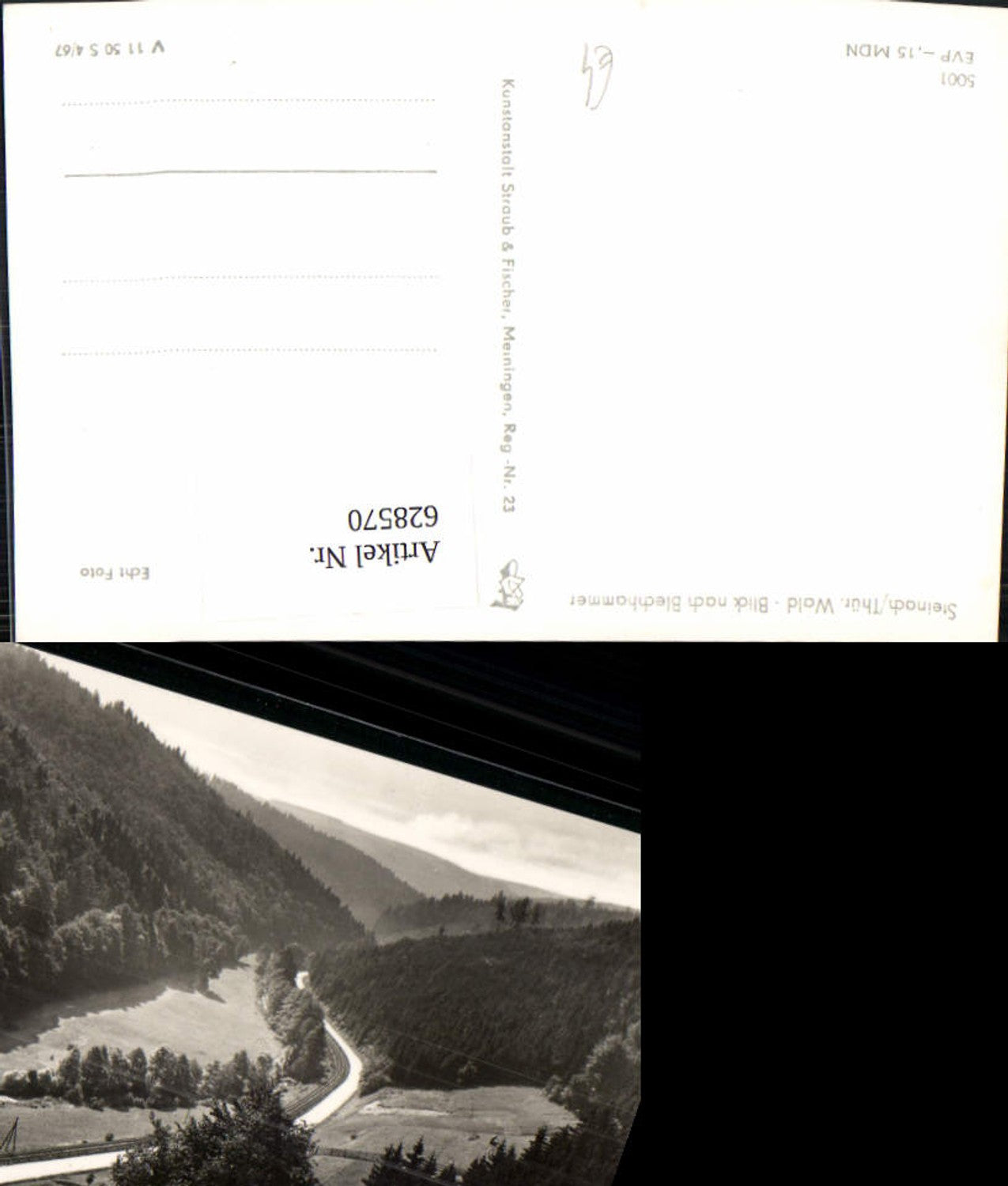 628570,Foto Ak Steinach Thüringer Wald Blick n. Blechhammer