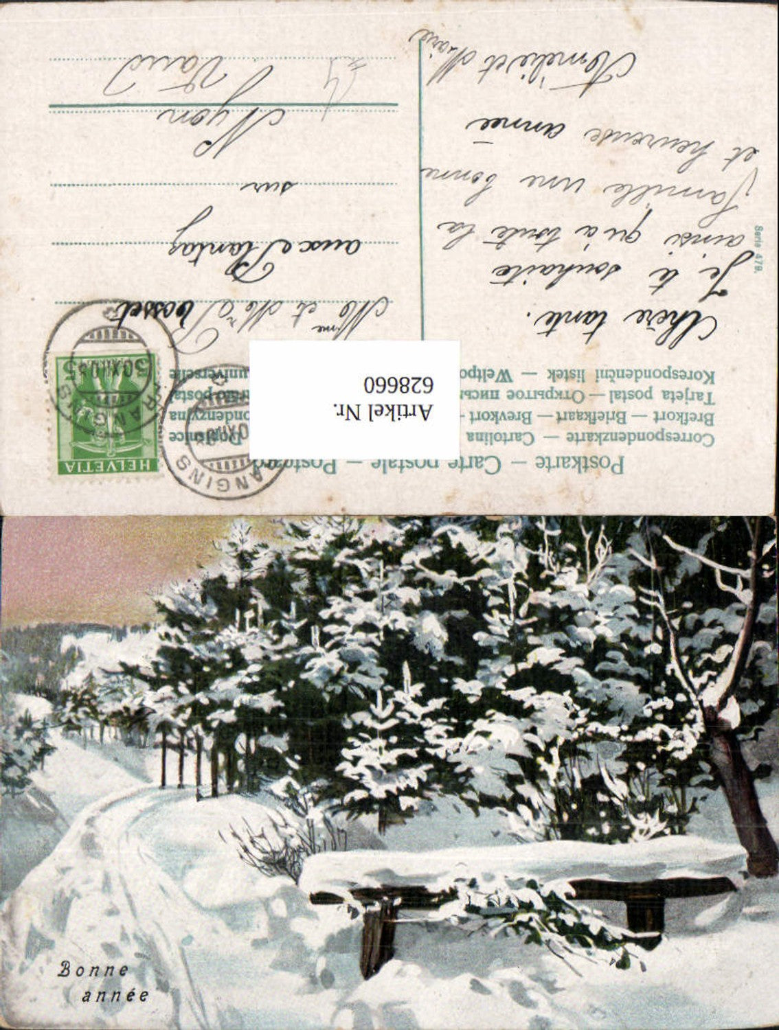 628660,Bonne Annee Neujahr Bank Winterwald Winterlandschaft