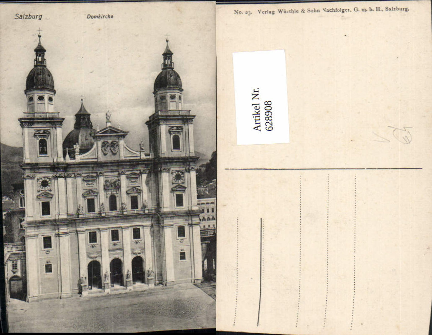 628908, Salzburg Cathedral pub Würthle Sohn 23