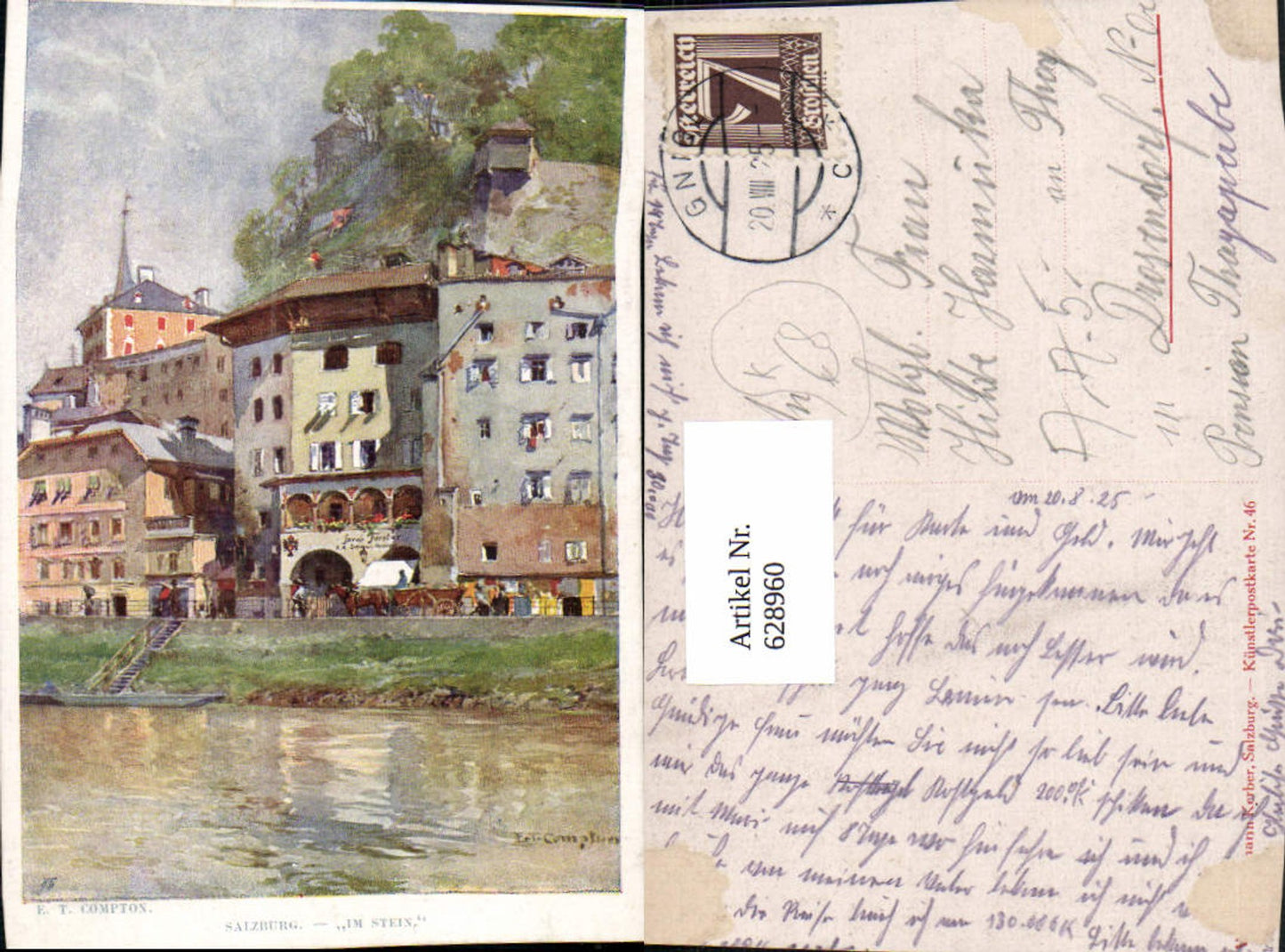 628960, Artist Ak ET Compton Salzburg Im Stein
