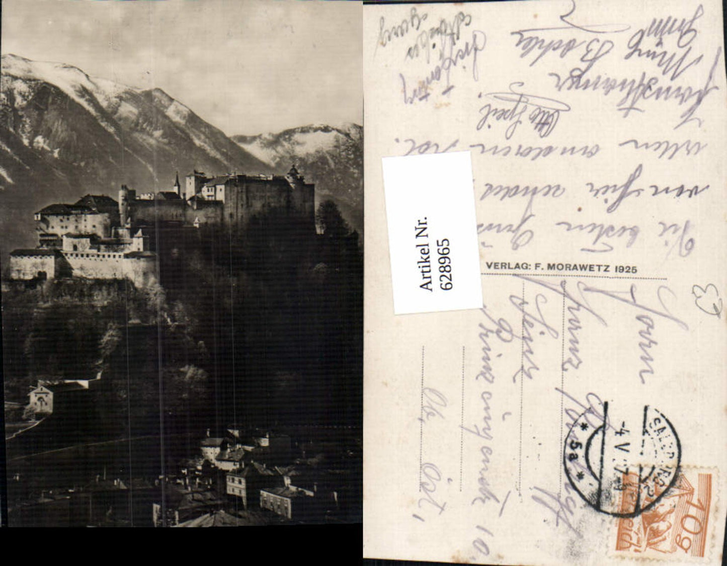 628965, Photo Ak Salzburg Hohensalzburg Fortress