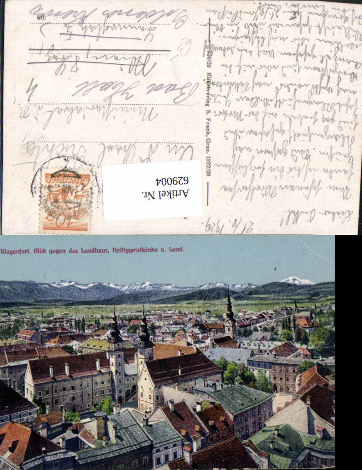 629004,Klagenfurt Blick geg. d. Landhaus Heiliggeistkirche u. Lend