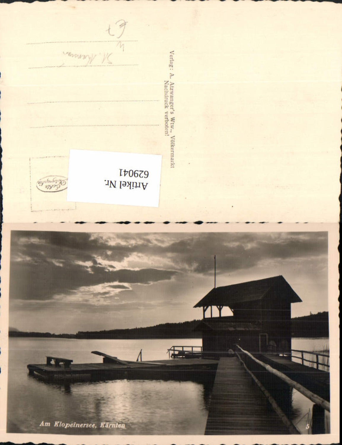 629041,Foto Ak Am Klopeinersee Anleger Seehütte Sankt Kanzian am Klopeiner See
