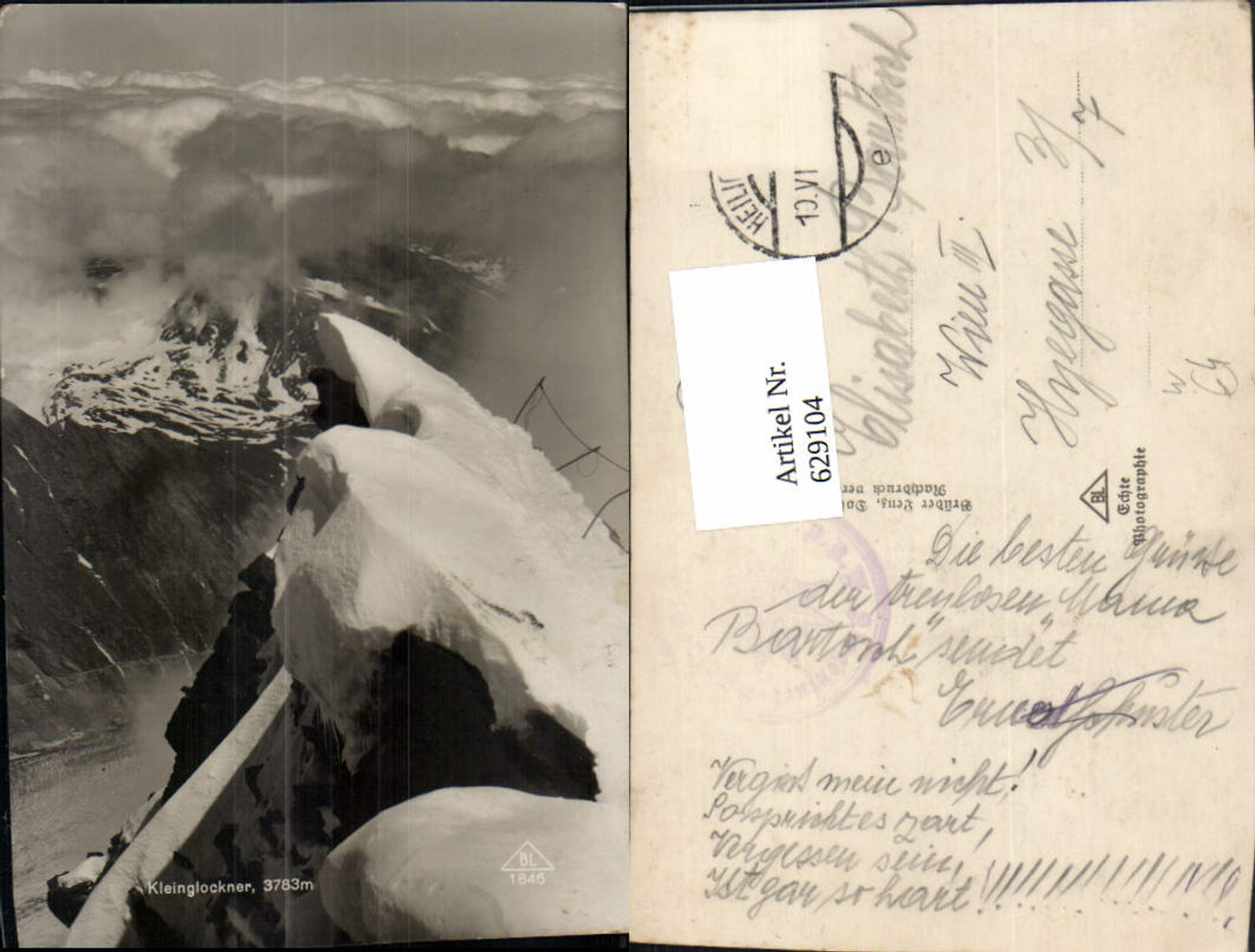 629104,Foto Ak Kleinglockner Gipfel Heiligenblut a. Großglockner