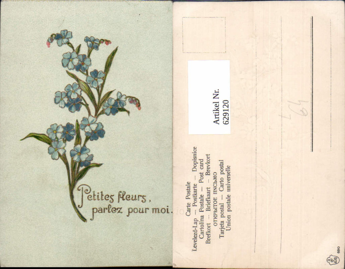 629120,Litho Flower Forget-Me-Not Petites fleurs parlez pour moi