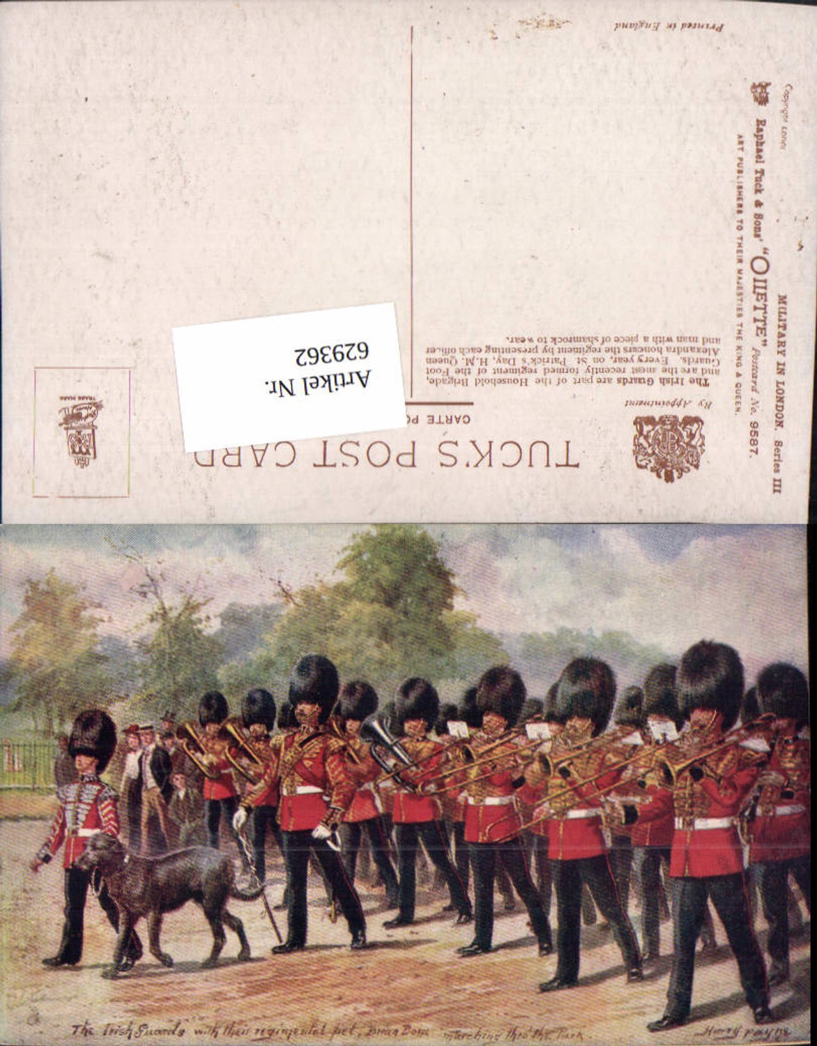 629362,Künstler AK Henry Arthur Payne Irish Guards London Military pub Tuck
