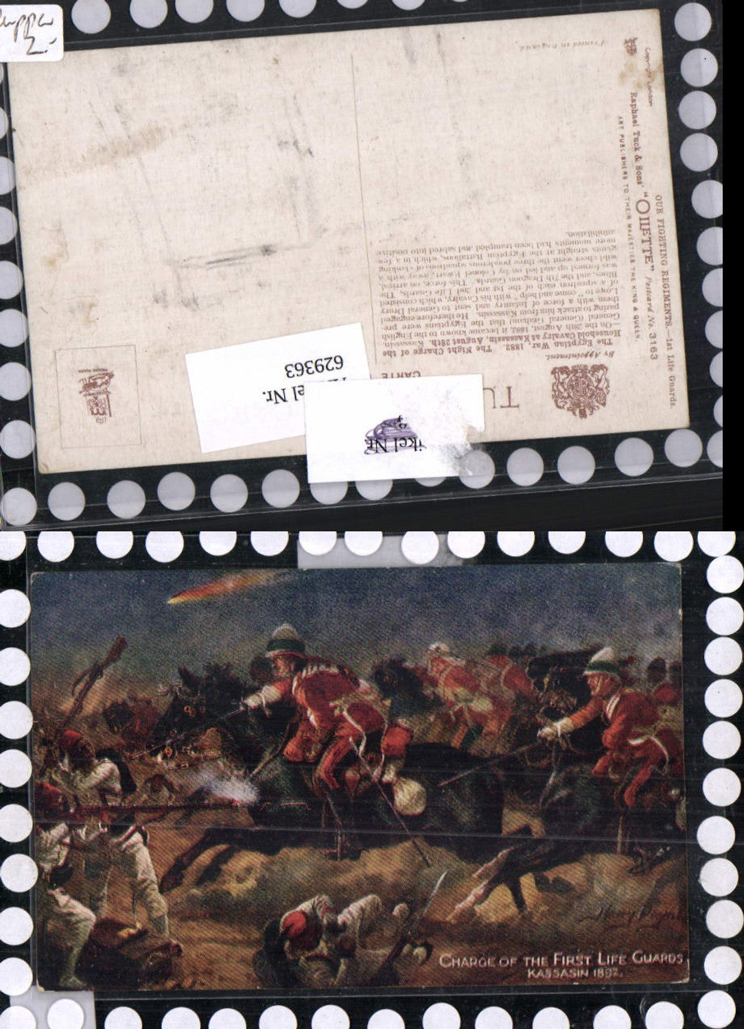629363,Henry Arthur Payne Charge First Life Guards Kassasin 1882 pub Tuck
