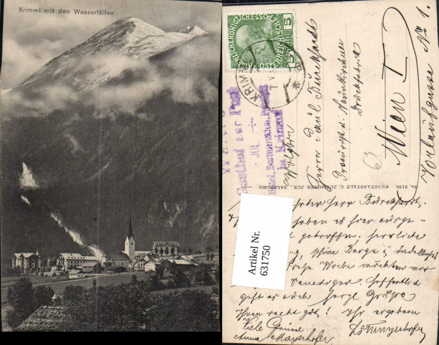 631750,Krimml m. d. Wasserfällen