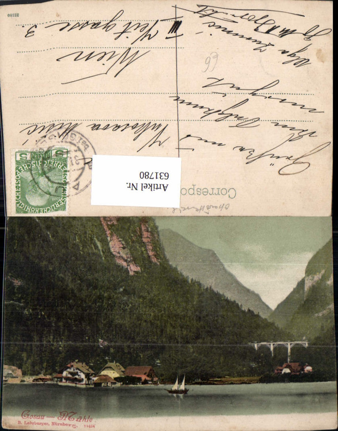 631780,Hallstatt Gosaumühle Segelboot Boot