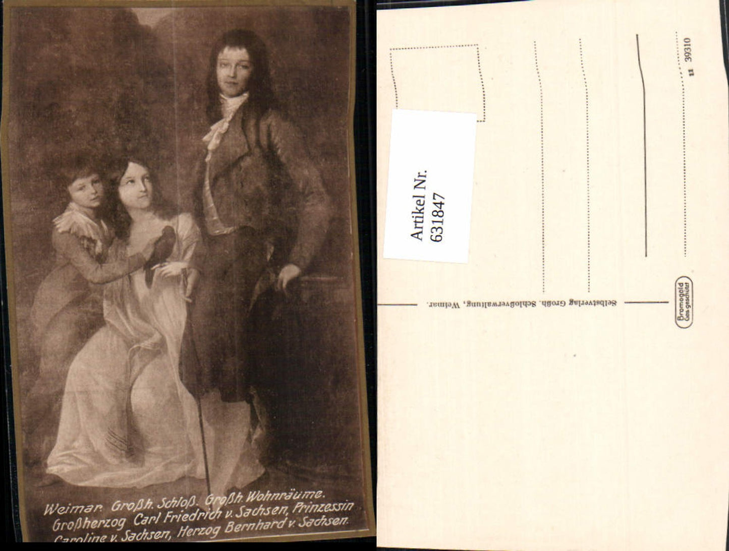 631847,Künstler Ak Großherzog Carl Friedrich v. Sachsen Herzog Bernhard v. Sachsen Adel