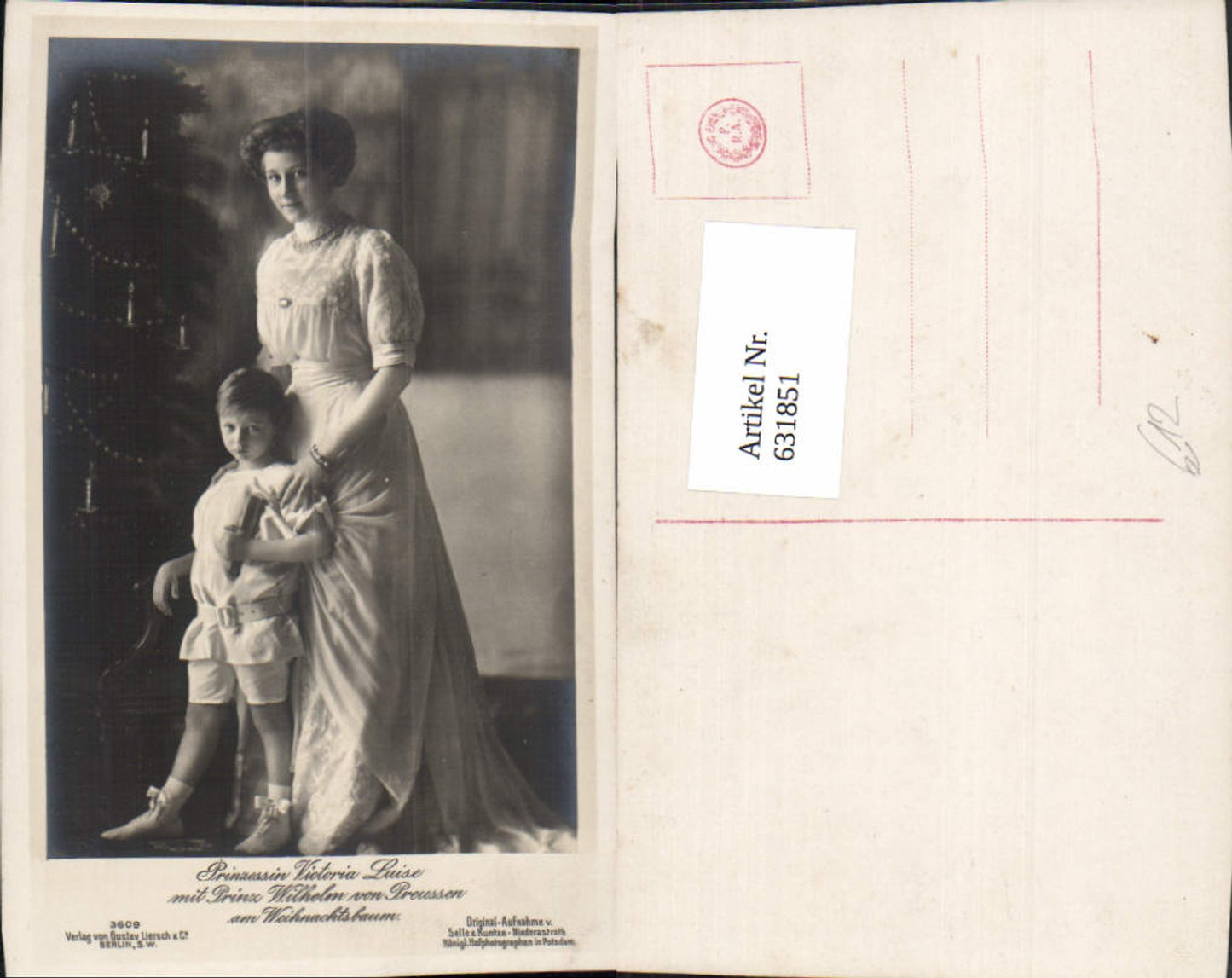 631851,Prinzessin Victoria Luise m. Prinz Wilhelm v. Preußen Adel Monarchie