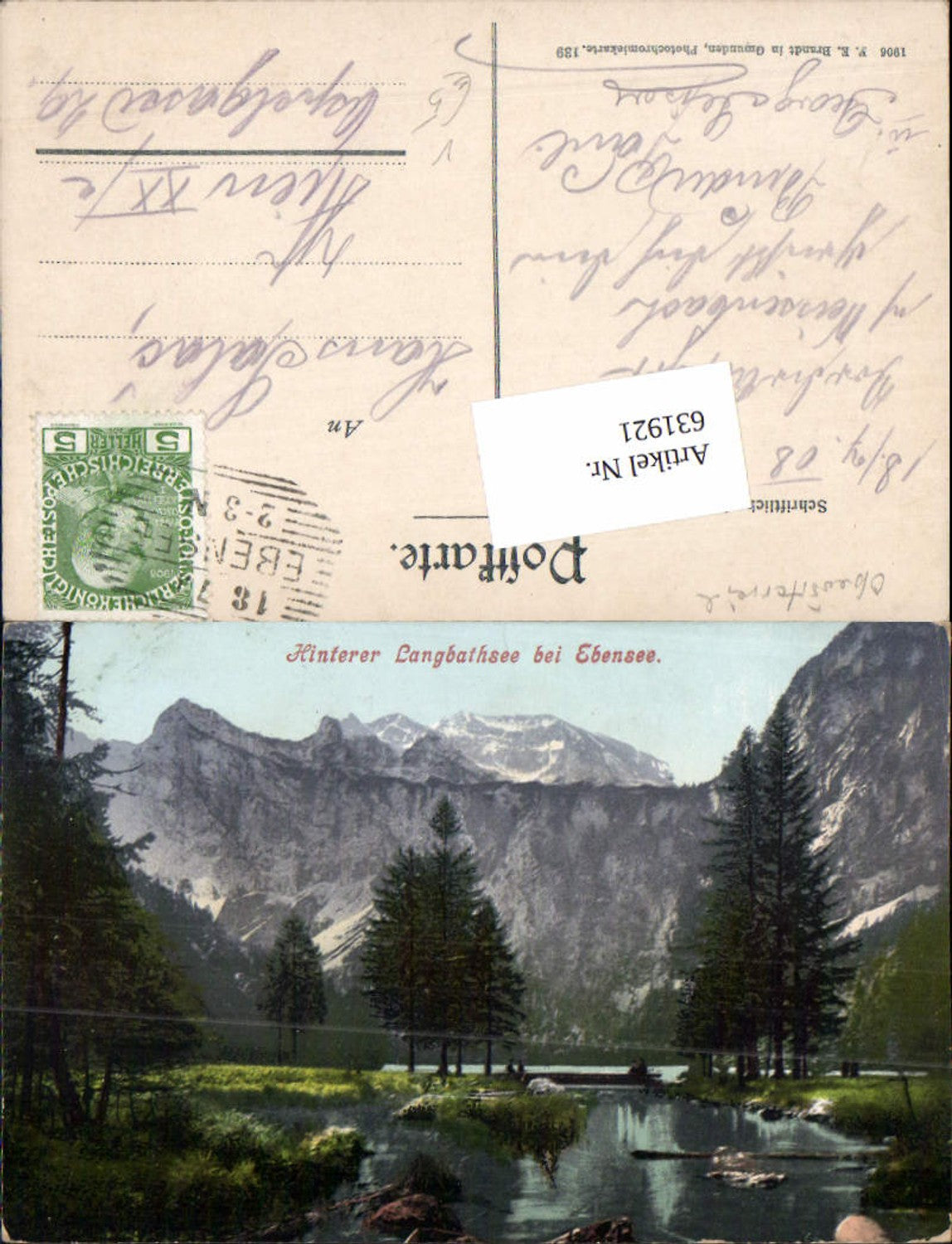 631921,Ebensee Hinterer Langbathsee pub Brandt 139