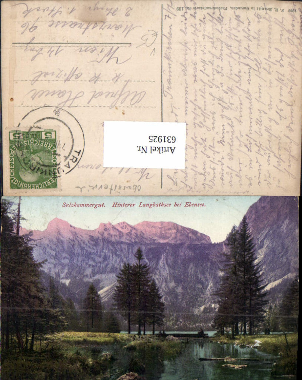 631925,Ebensee Hinterer Langbathsee pub Brandt 139