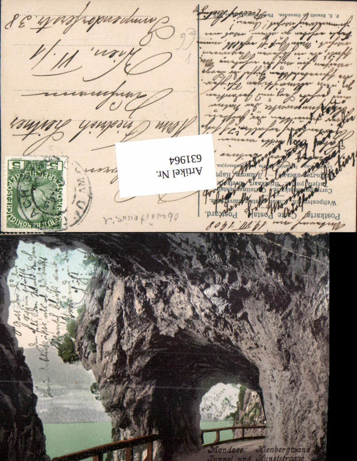 631964,Mondsee Scharfling Kienbergwandtunnel Kienbergwand pub Brandt 372