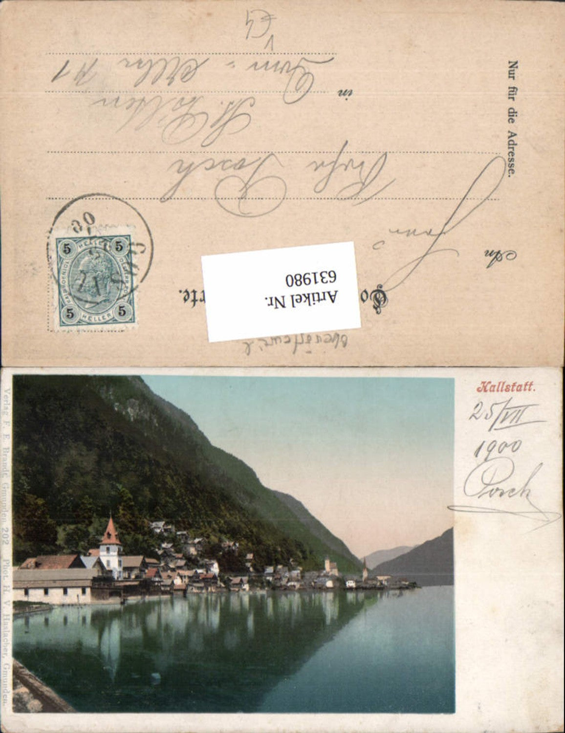 631980,Hallstatt am Hallstättersee pub Brandt 202