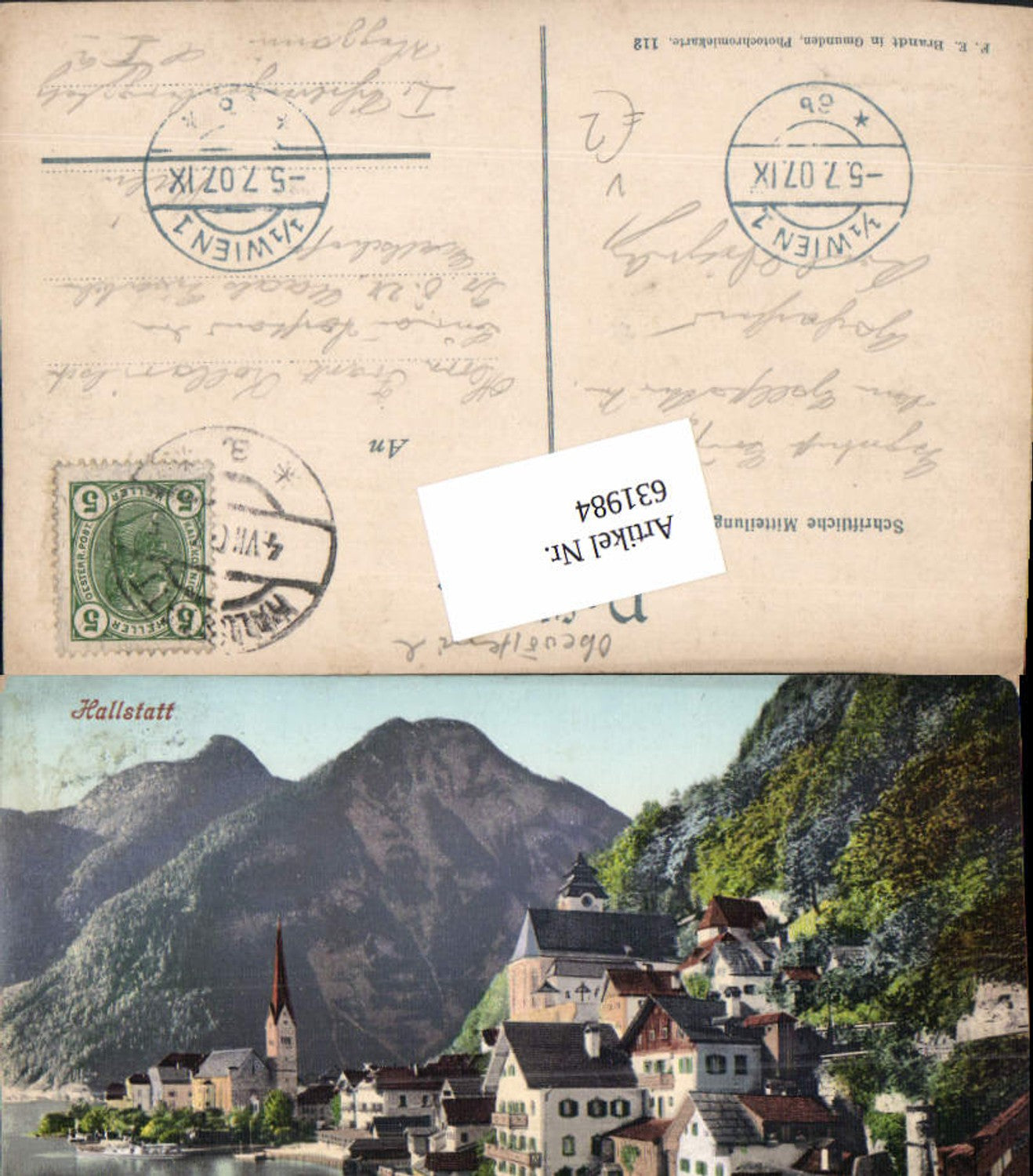 631984,Hallstatt am Hallstättersee pub Brandt 112