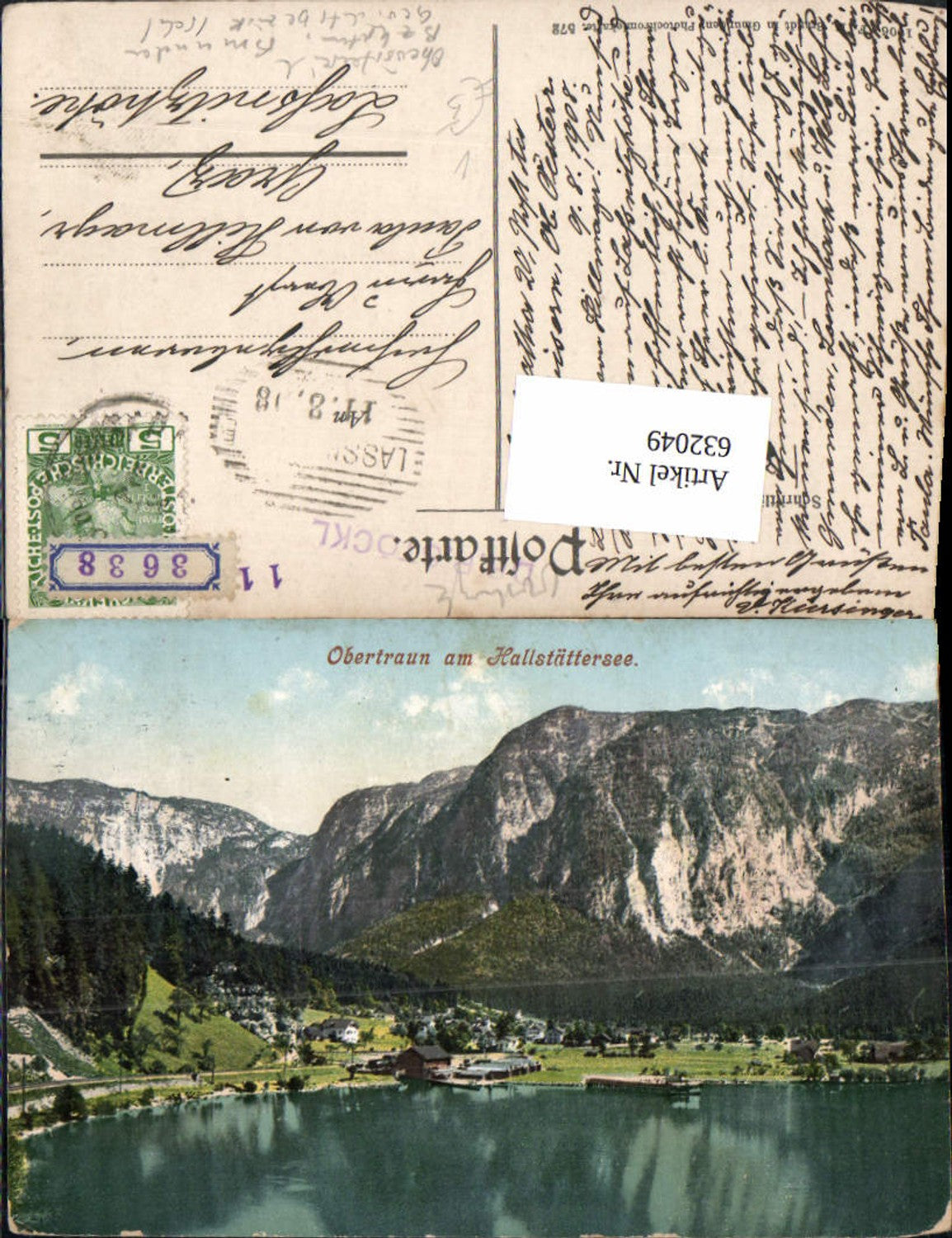 632049,tolle AK Obertraun am Hallstättersee b. Hallstatt pub Brandt 572