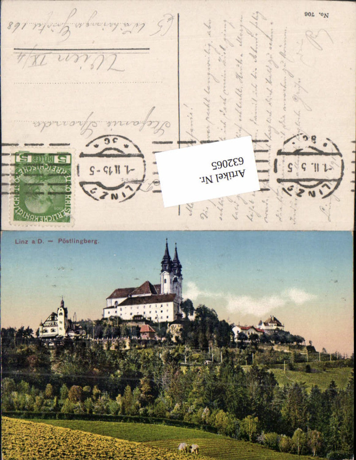 632065,Linz an der Donau Pöstlingberg 1915