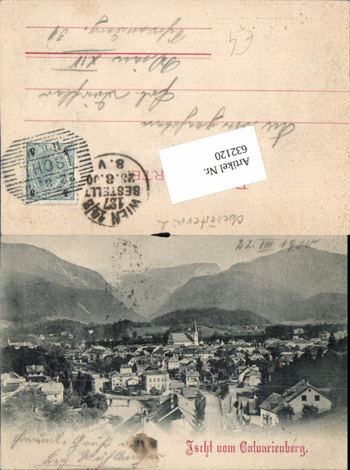 632120,Bad Ischl vom Calvarienberg 1900