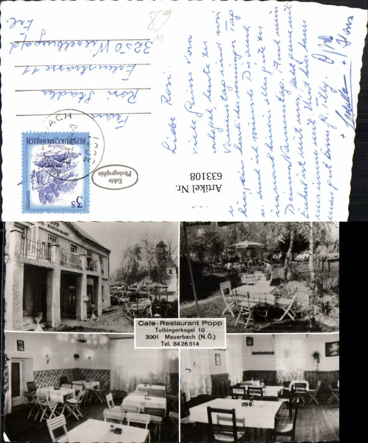 633108,tolle Foto-AK Mauerbach Tulbingerkogel Tulbing Tulln