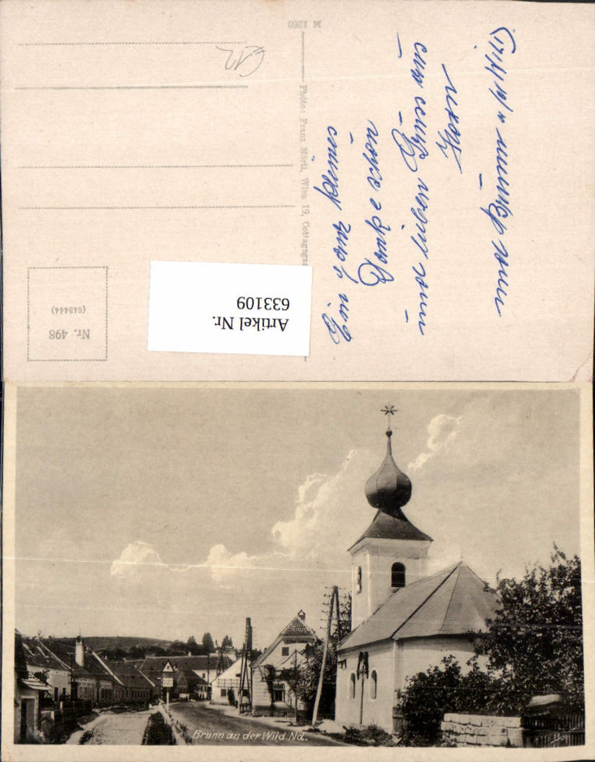 633109,tolle Foto-AK Brunn an der Wild