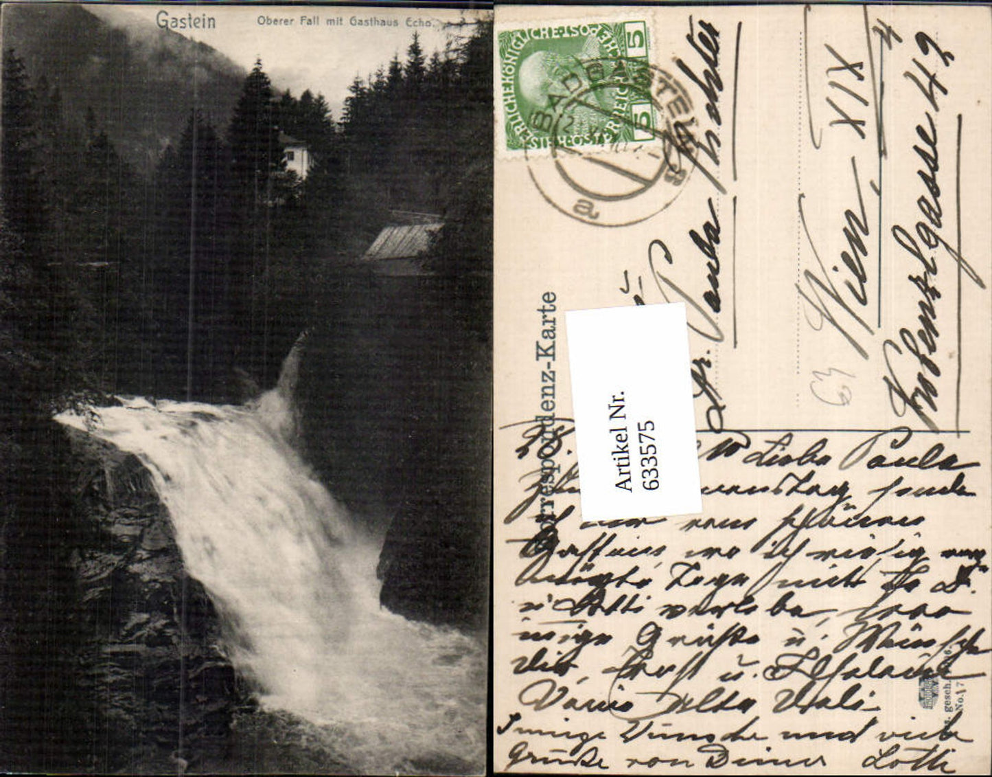 633575, Bad Gastein, Upper Waterfall, Gasthaus Echo