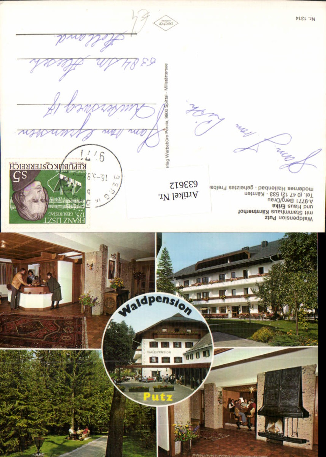 633612,Mehrbild Ak Berg im Drautal Waldpension Putz Kärntnerhof Haus Erika