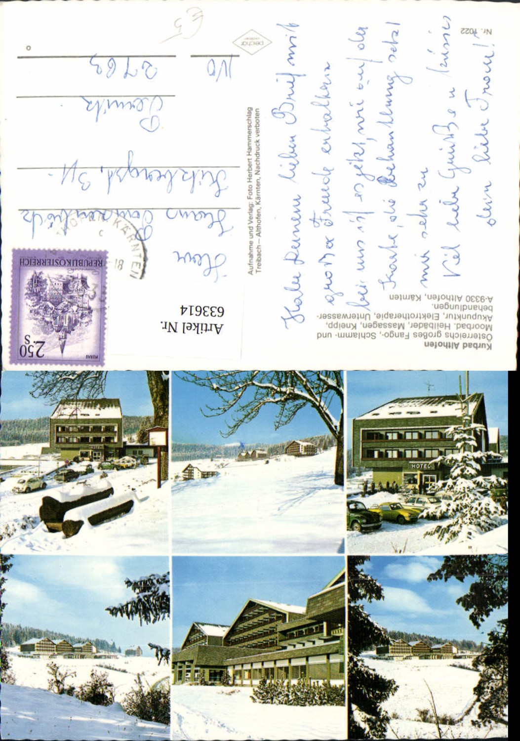 633614,Mehrbild Ak Althofen Kurbad Althofen Winteransicht