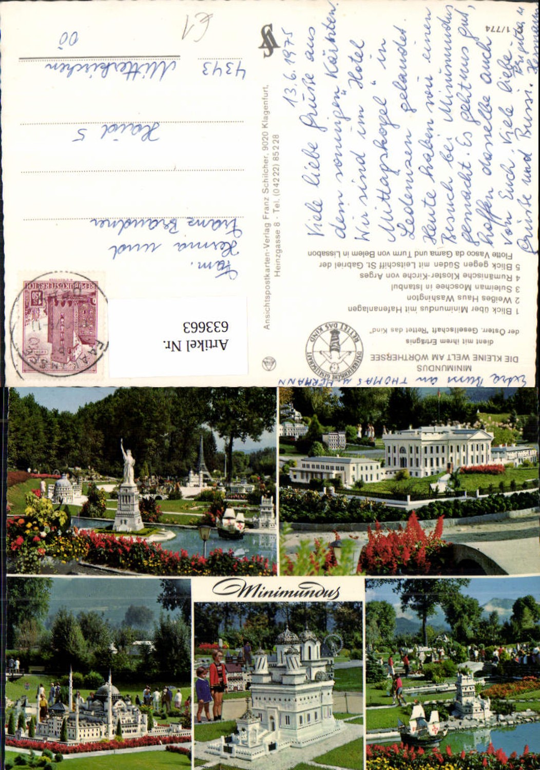 633663,Mehrbild Ak Klagenfurt Minimundus Kleine Welt a. Wörthersee