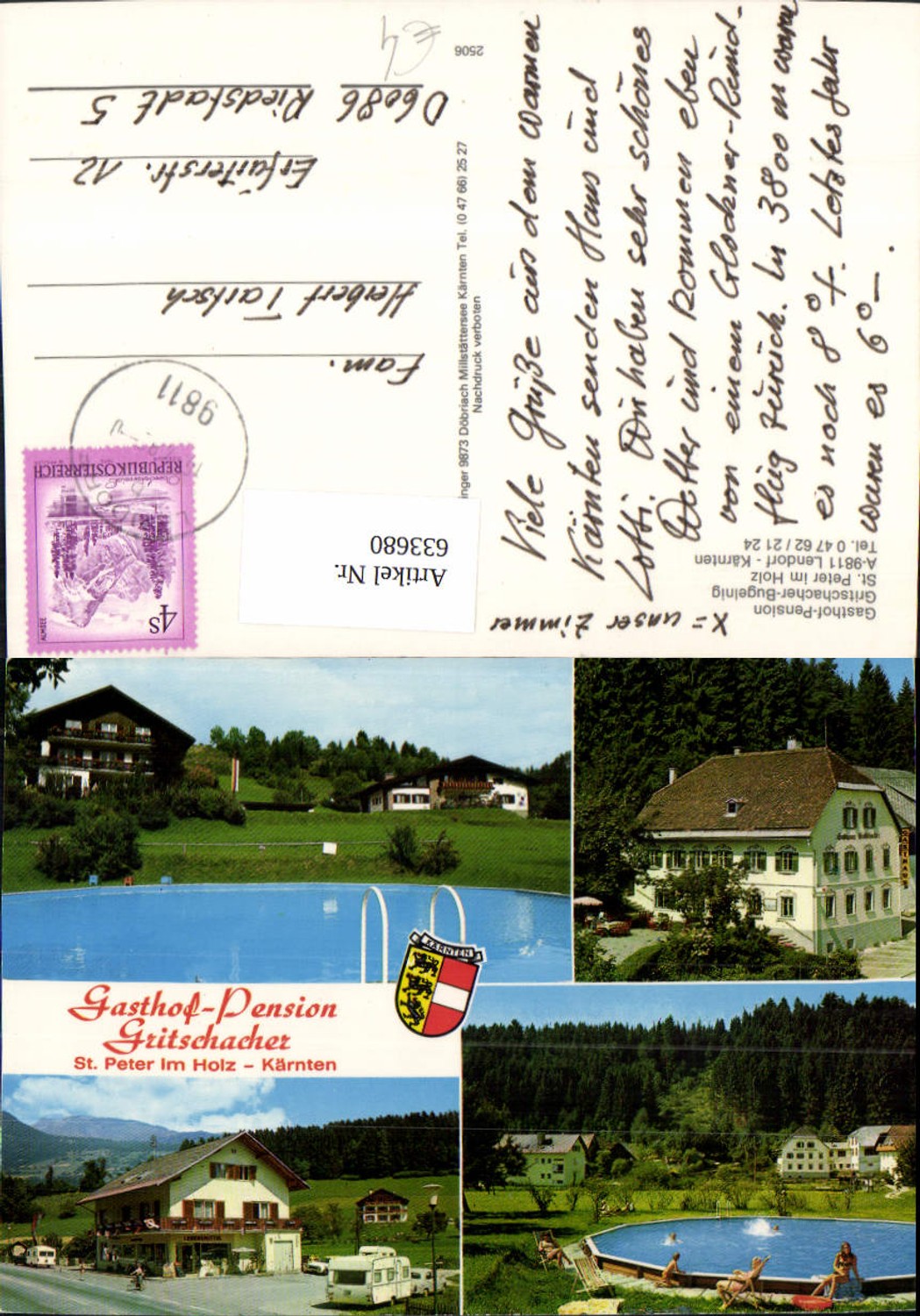 633680,Lendorf Gasthof Pension Gritschacher-Bugeinig St Peter im Holz