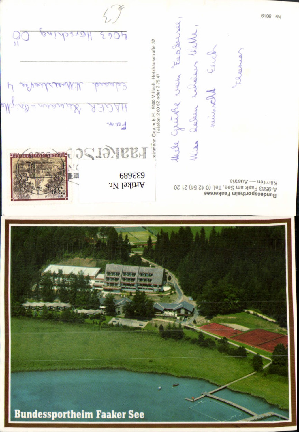 633689,Luftbild Bundessportheim Faakersee Faak a. See Finkenstein am Faaker See