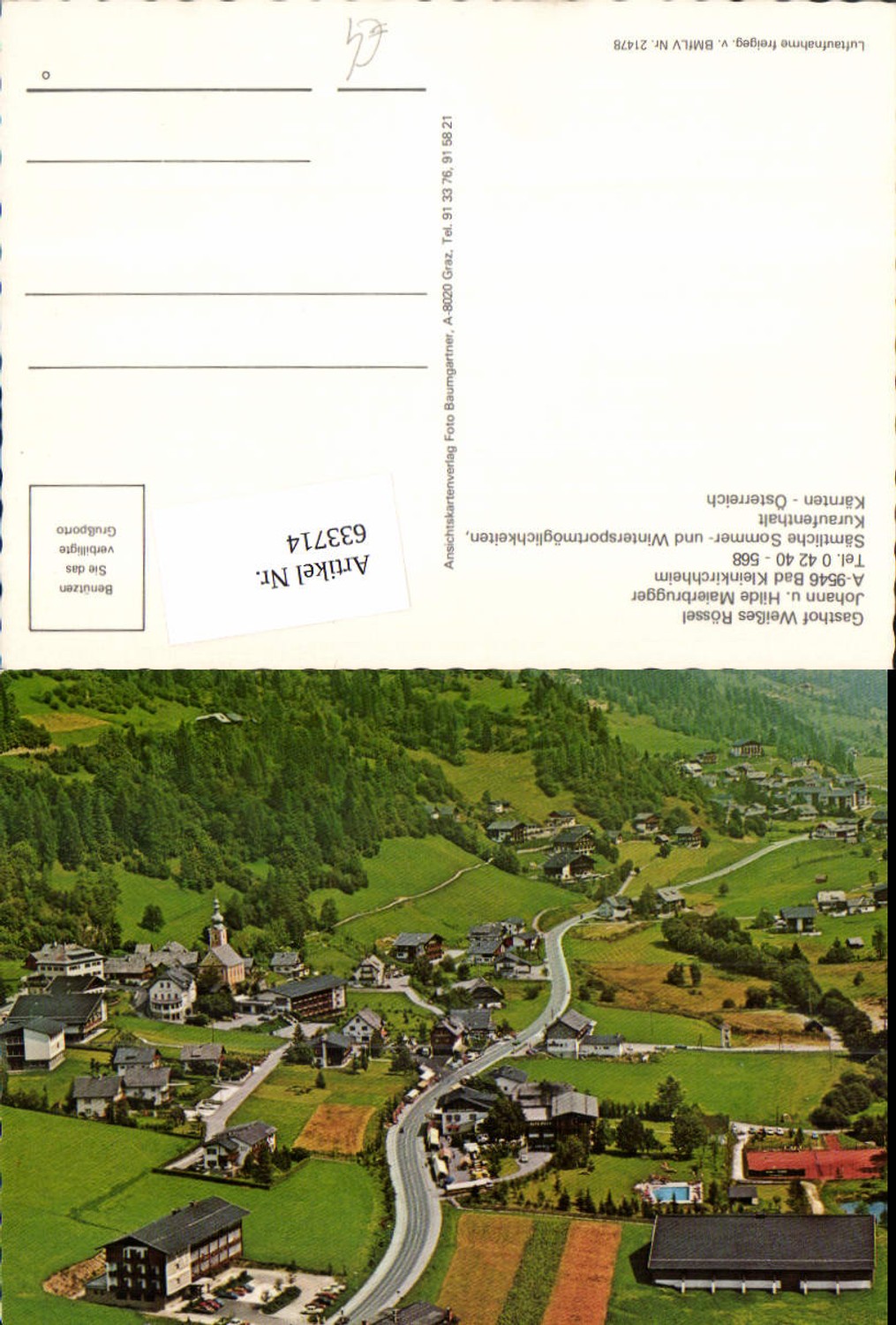633714,Bad Kleinkirchheim Gasthof Weißes Rössl