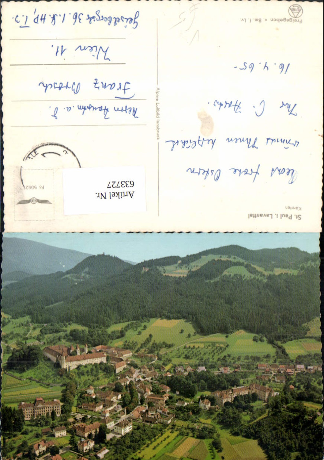 633727,St Paul i. Lavanttal Totale pub Alpine Luftbild Fö 50621