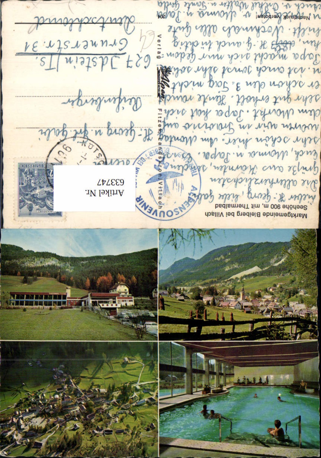 633747,Mehrbild Ak Bad Bleiberg b. Villach Thermalbad