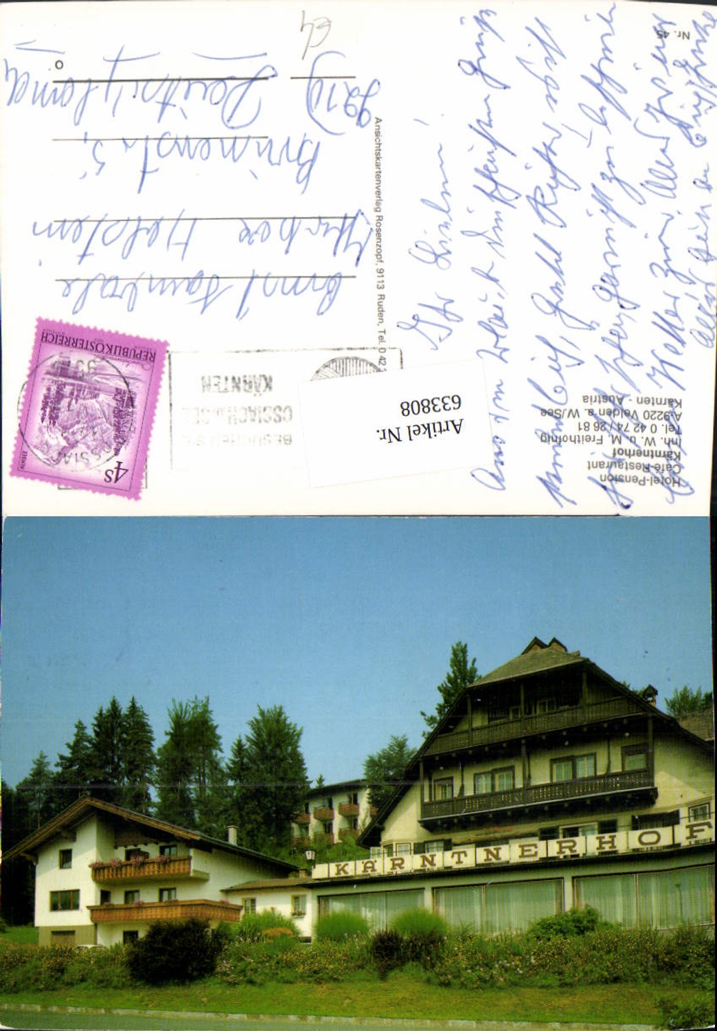 633808,Velden a. Wörthersee Hotel Pension Kärntnerhof
