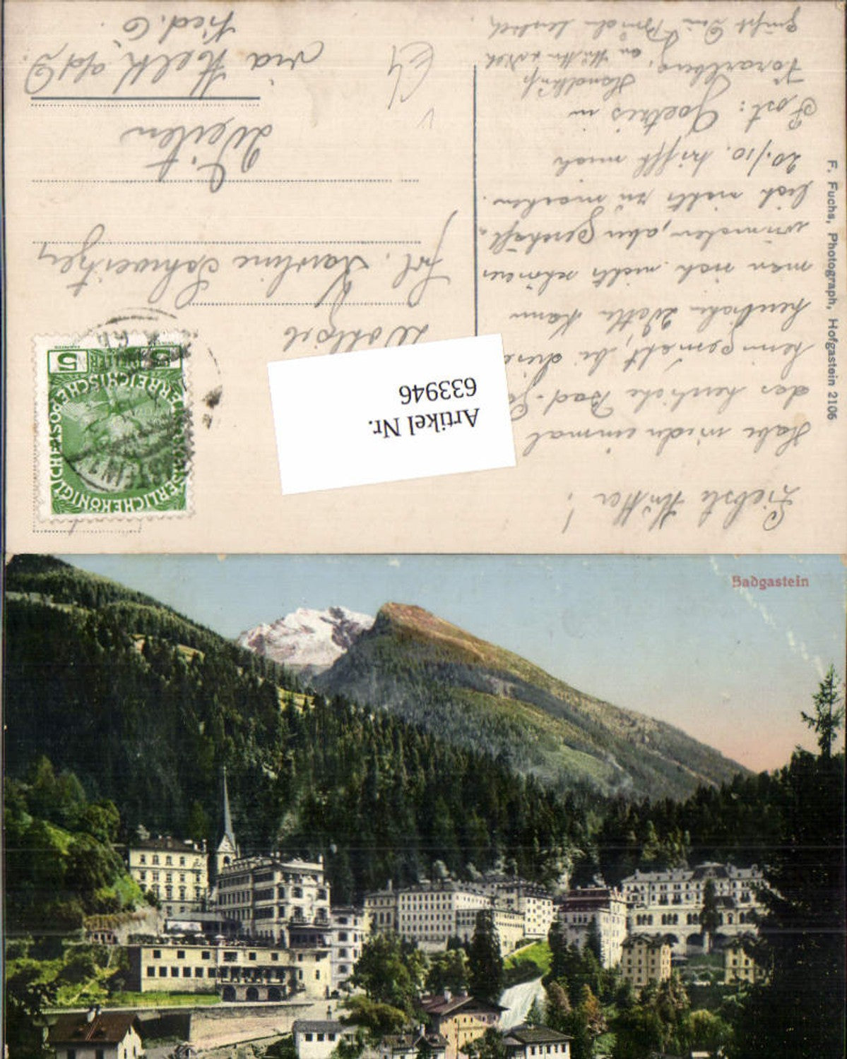 633946, Bad Gastein Badgastein Total pub F. Fuchs 2106