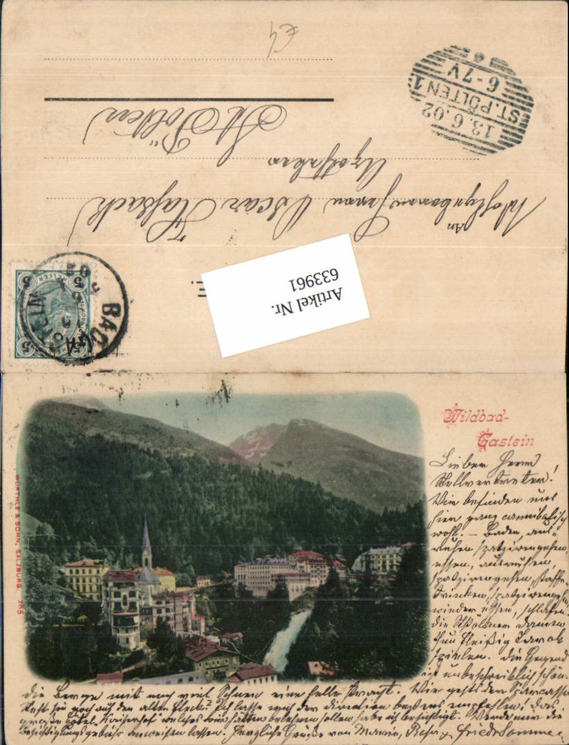 633961, Bad Gastein Badgastein Wildbad pub Würthle 285